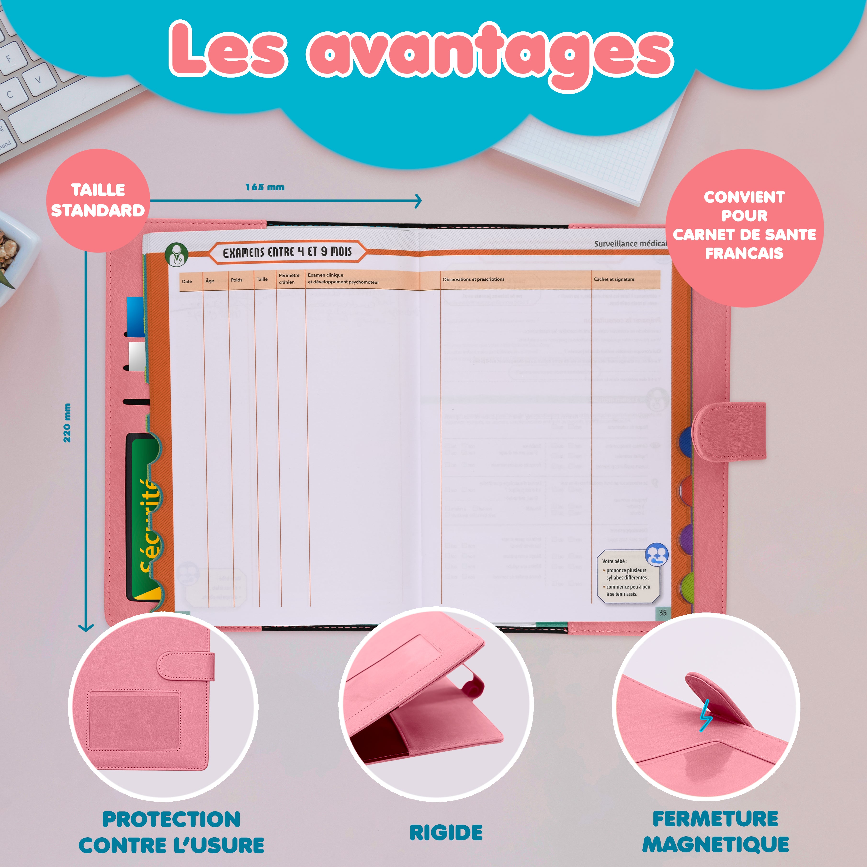 Protège Carnet de Santé Bébé – Bleu