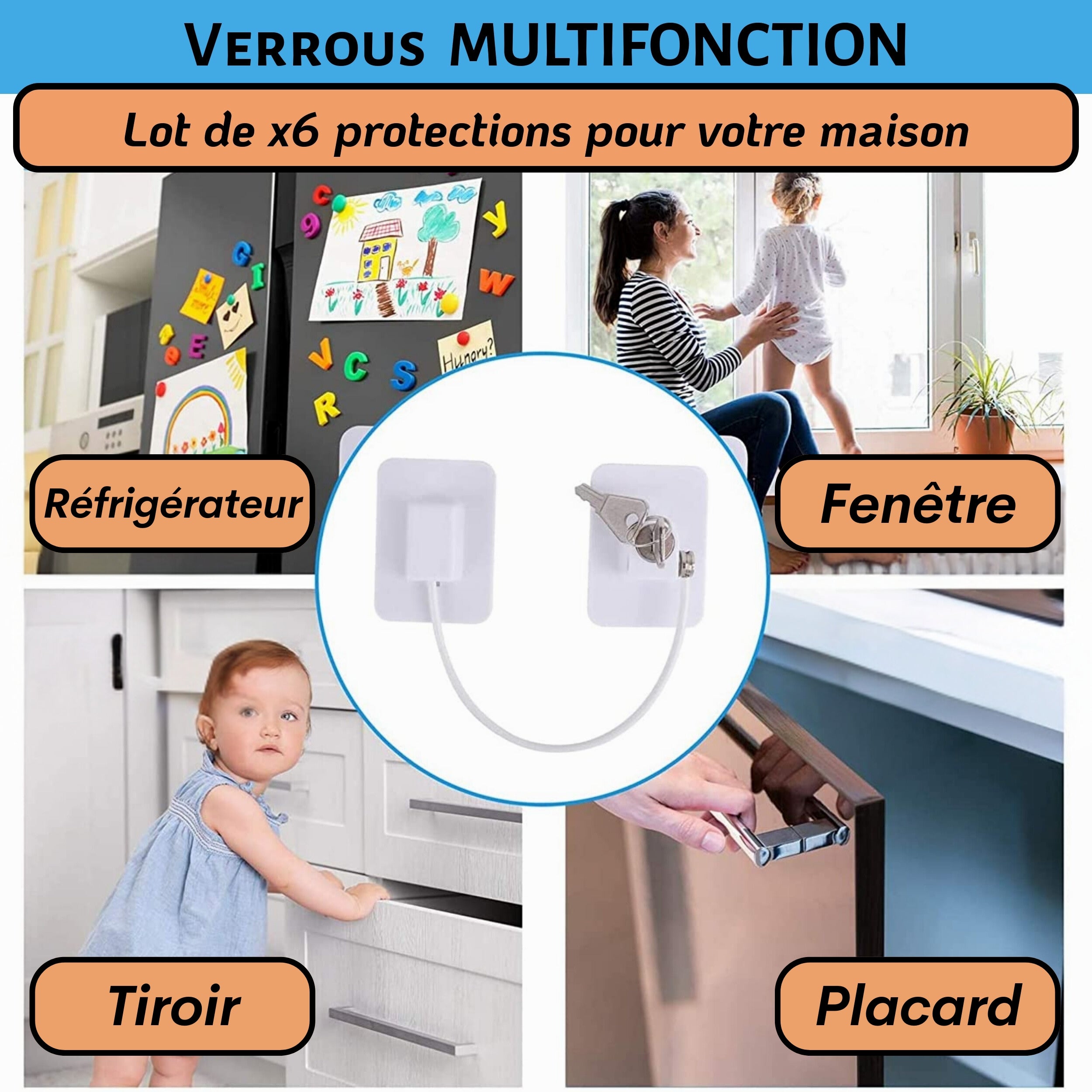 Sécurité Fenêtre Enfant Sans Perçage