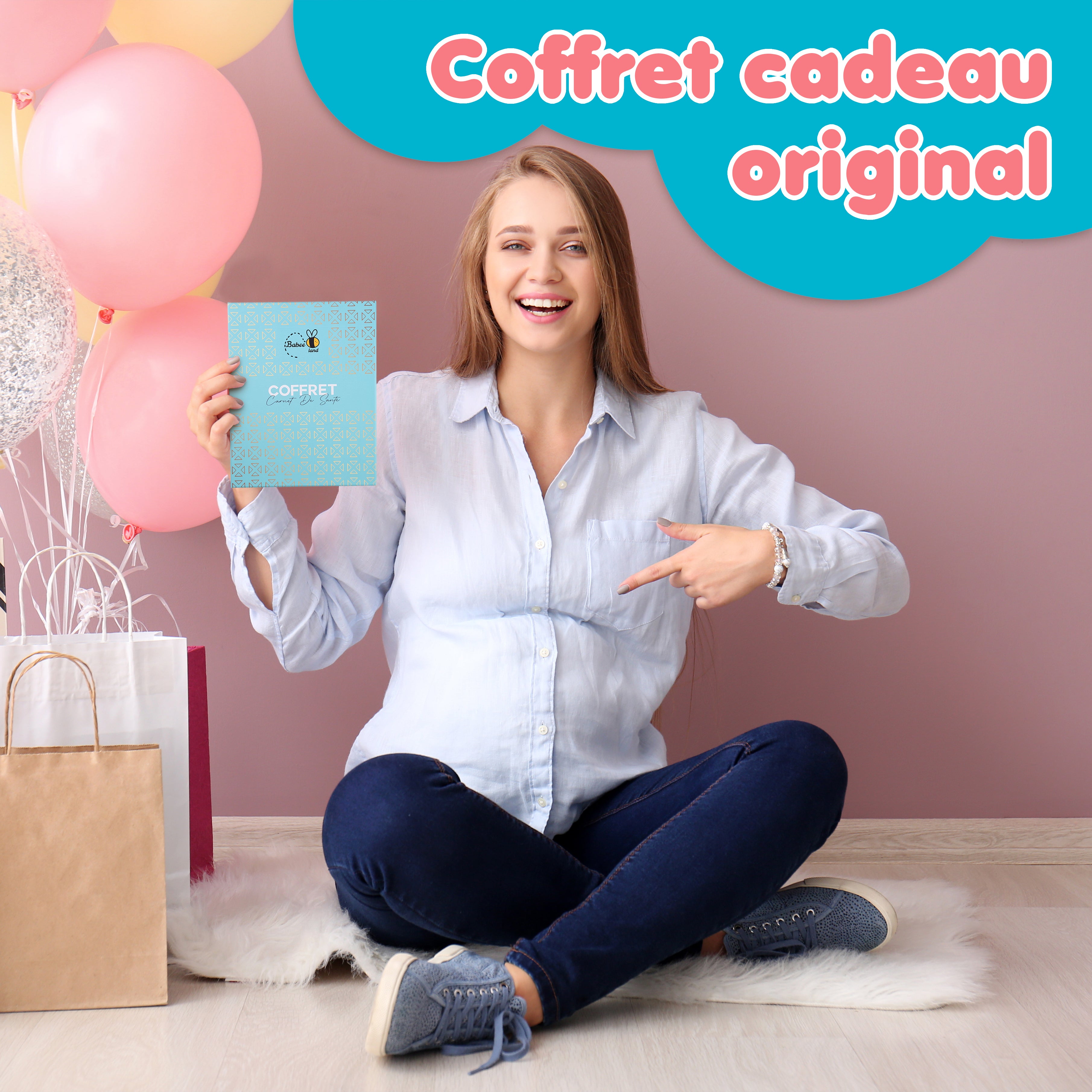Protège Carnet de Santé Bébé - Rose