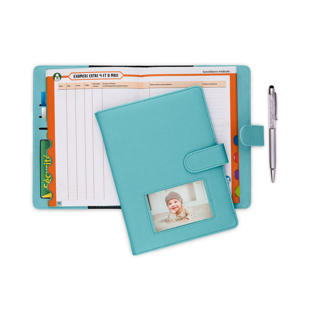 Protège Carnet de Santé Bébé – Bleu