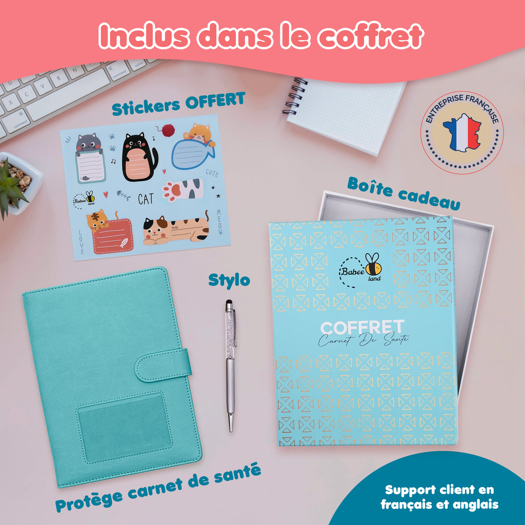 Protège Carnet de Santé Bébé - Rose