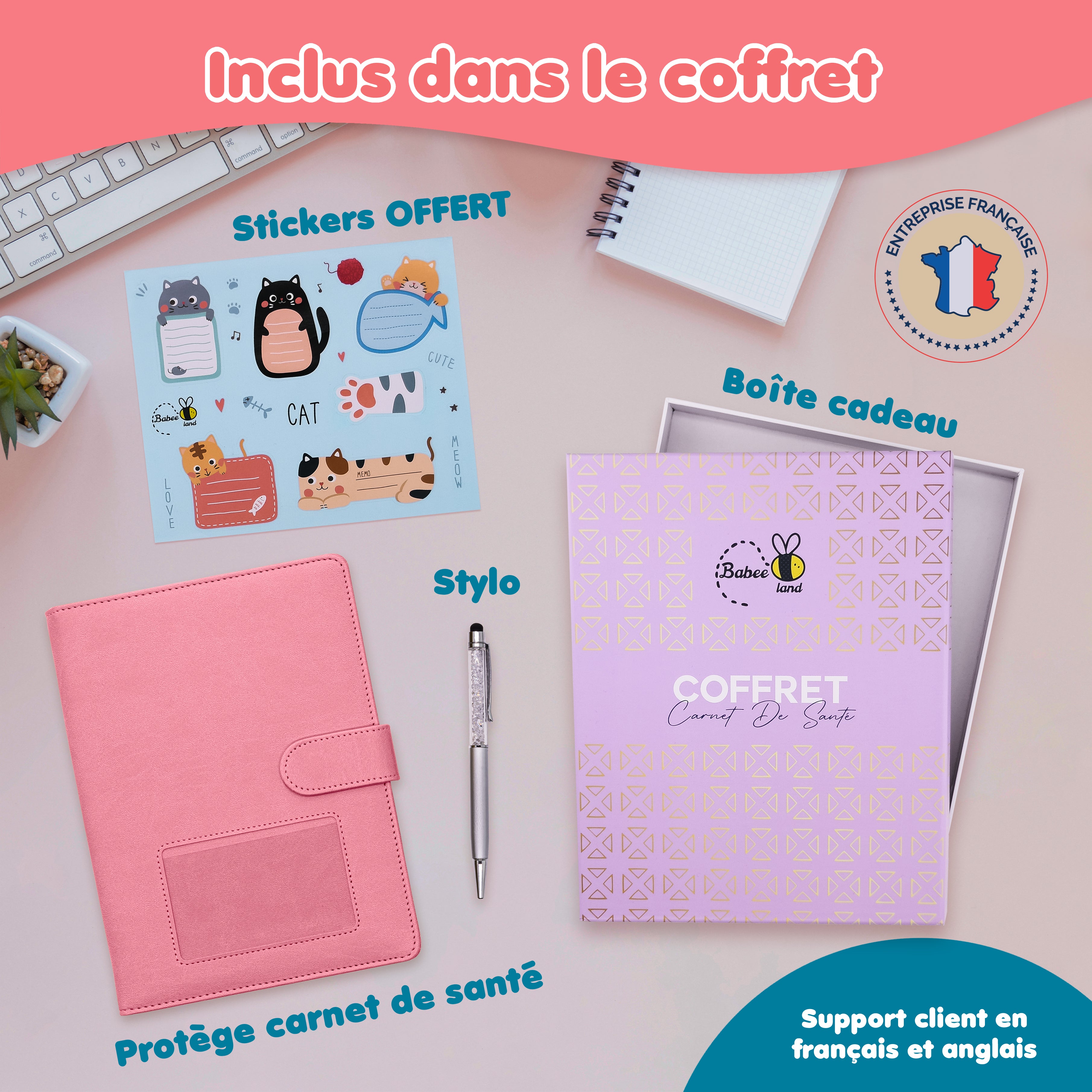 Protège Carnet de Santé Bébé – Bleu
